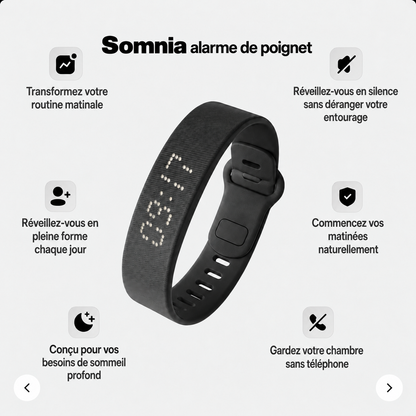 Montre Réveil Silencieux — Alarme Vibrante