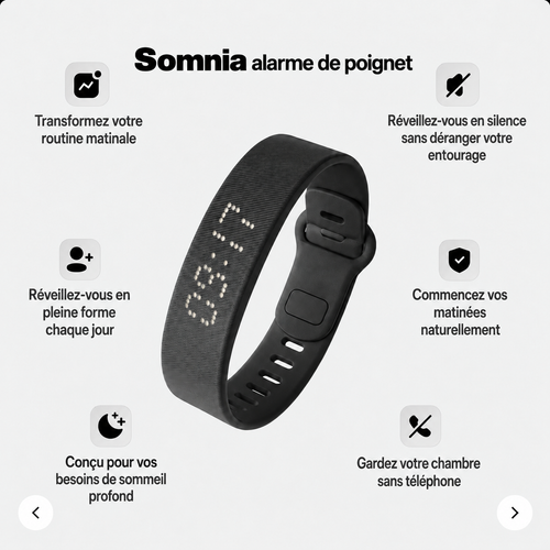Montre Réveil Silencieux — Alarme Vibrante