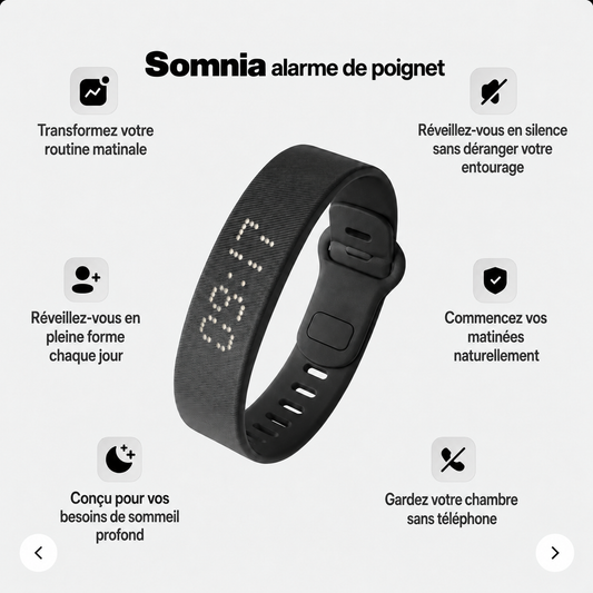 Montre Réveil Silencieux — Alarme Vibrante