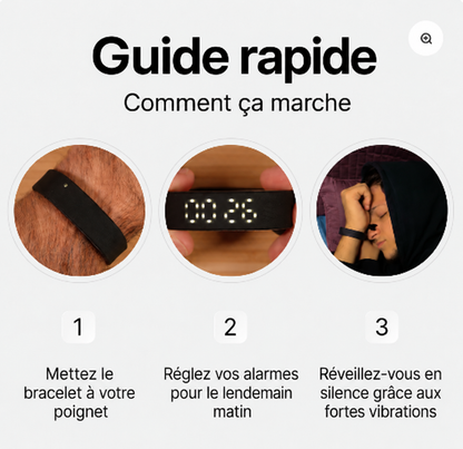 Montre Réveil Silencieux — Alarme Vibrante